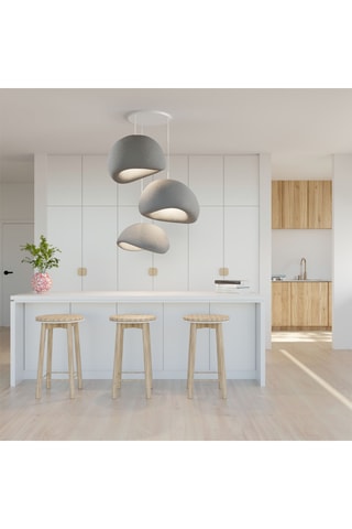 Hanglamp - Grijs - 3 x 40 W