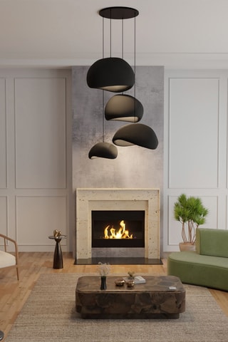 Hanglamp - Zwart - 4 x 40 W