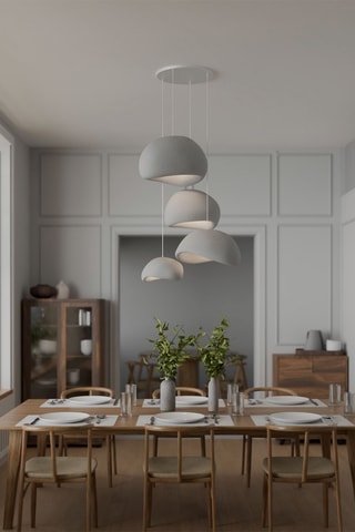 Hanglamp - Grijs - 4 x 40 W