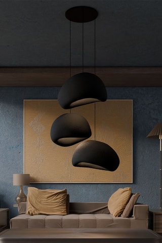 Hanglamp - Zwart - 3 x 40 W