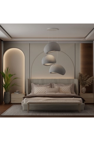 Hanglamp - Donkergrijs - 3 x 40 W