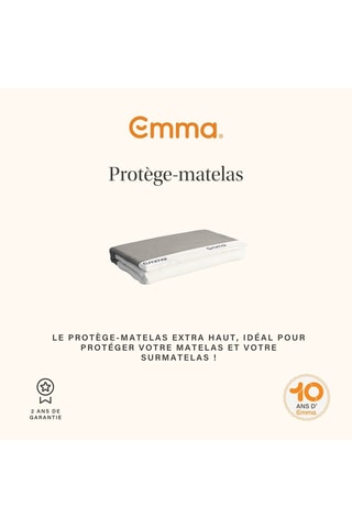 Ensemble protège-matelas réversible Emma et surmatelas Premium Emma