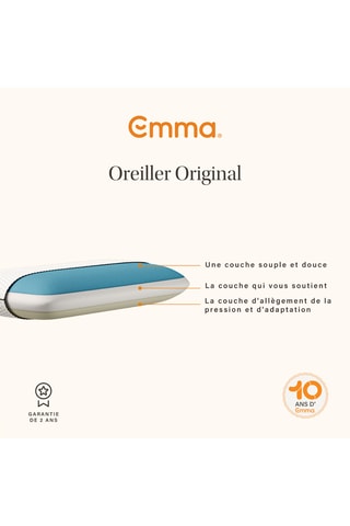 2 oreillers avec confort personnalisable Original Emma