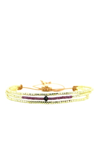 Bracelet Camille - Doré et violet