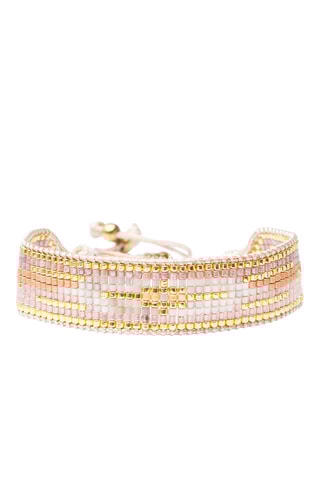 Bracelet Charly - Doré et rose poudré