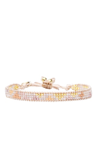 Bracelet Célia - Doré et rose poudré