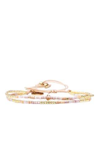 Bracelet Alya - Doré et rose poudré