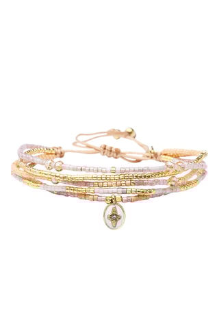 Bracelet Joy - Doré et rose poudré