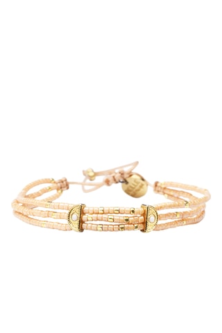 Bracelet Ena - Doré et mauve