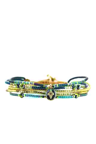 Bracelet Joy - Bleu et doré 
