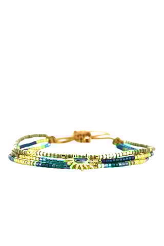 Bracelet Ava - Doré et bleu pétrole