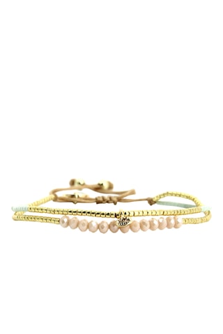 Bracelet Ella - Doré et vert d’eau