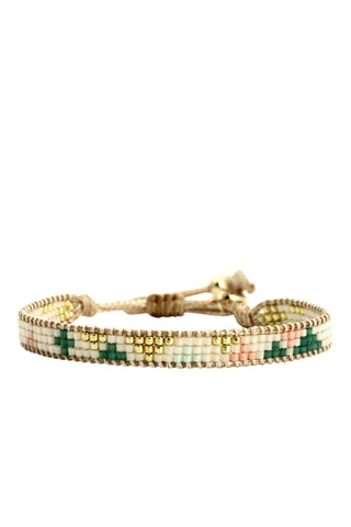 Bracelet Célia - Blanc et doré