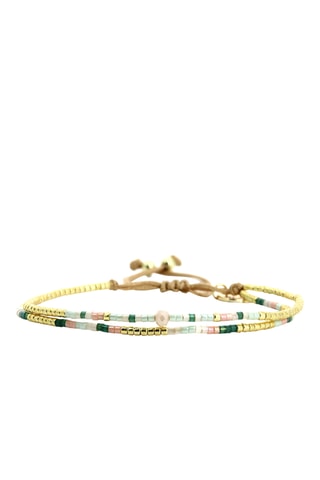 Bracelet Alya - Doré et vert d’eau
