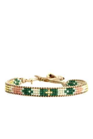 Bracelet Lina - Vert émeraude et rose