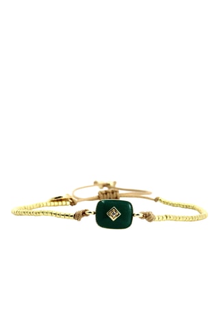 Bracelet Alix - Doré et vert émeraude