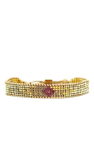 Bracelet Olivia - Doré et bordeaux