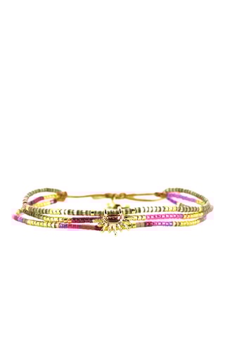 Bracelet Ava - Doré et fuchsia