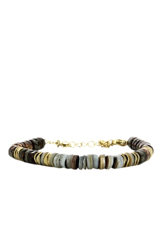 Bracelet Alison - Nacre Heishi, bronzites et hématites