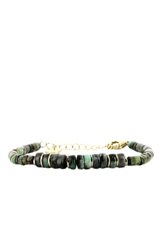 Bracelet Alison - Turquoises, bronzites et hématites