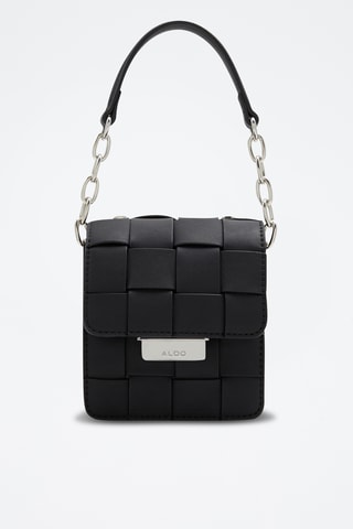 Sac porté épaule Wovena - Noir et argenté