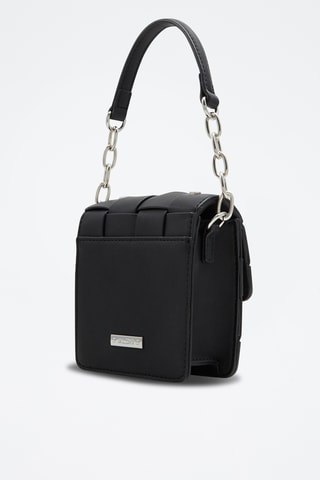 Sac porté épaule Wovena - Noir et argenté