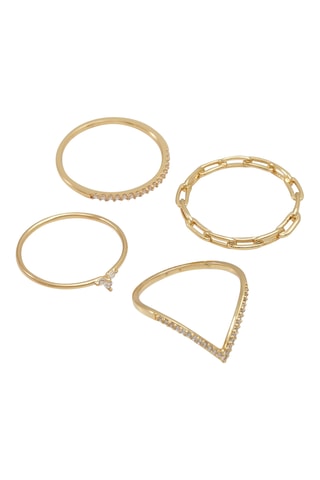 4 bagues Falaise - Doré