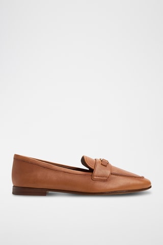 Mocassins en cuir de mouton Joana - Marron clair