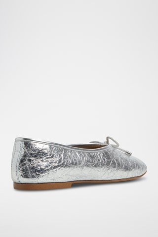 Ballerines en cuir de chèvre Joselie - Argenté