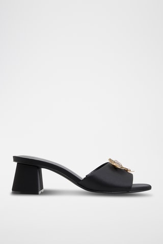 Mules à talons Florally - Noir