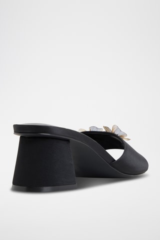 Mules à talons Florally - Noir