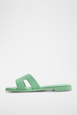 Mules en cuir de mouton Itsandal - Vert d’eau