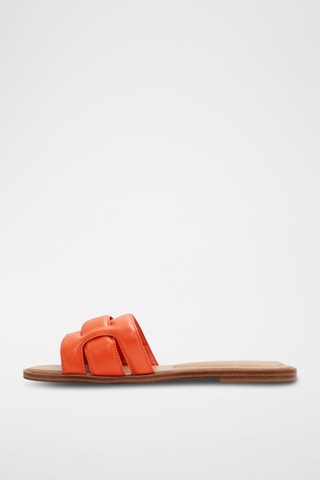 Mules en cuir Elenaa - Orange