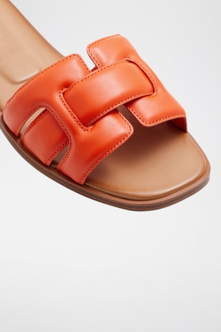 Mules en cuir Elenaa - Orange