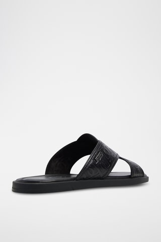 Mules en cuir Olino - Noir