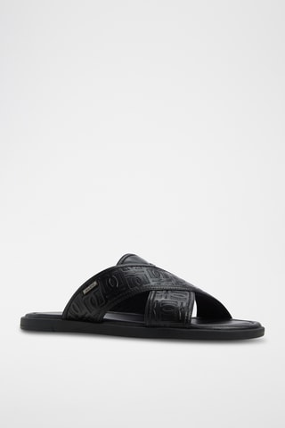 Mules en cuir Olino - Noir