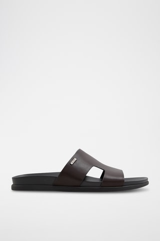 Mules en cuir de chèvre Mondi - Marron foncé