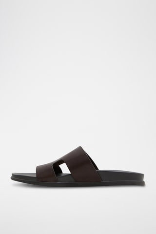 Mules en cuir de chèvre Mondi - Marron foncé