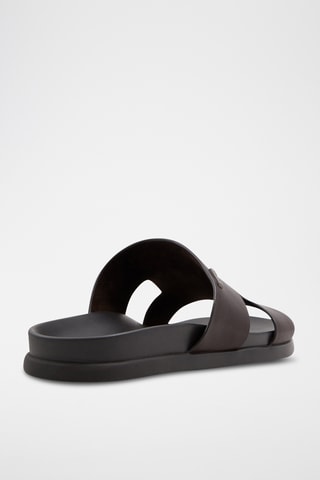 Mules en cuir de chèvre Mondi - Marron foncé