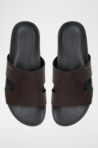 Mules en cuir de chèvre Mondi - Marron foncé