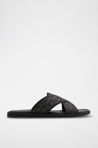 Mules en cuir Olino - Noir