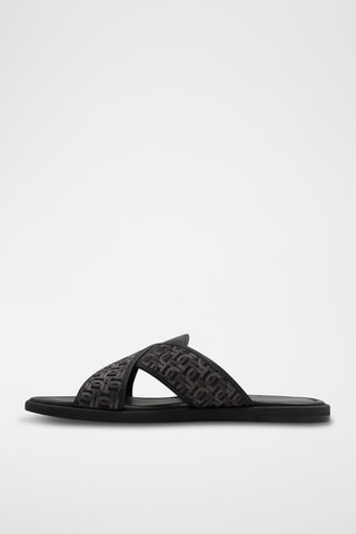 Mules en cuir Olino - Noir