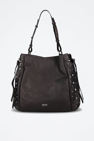 Sac porté épaule en cuir - Noir