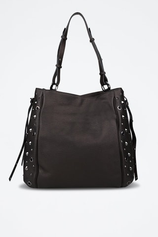 Sac porté épaule en cuir - Noir