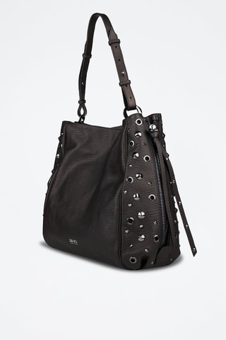 Sac porté épaule en cuir - Noir