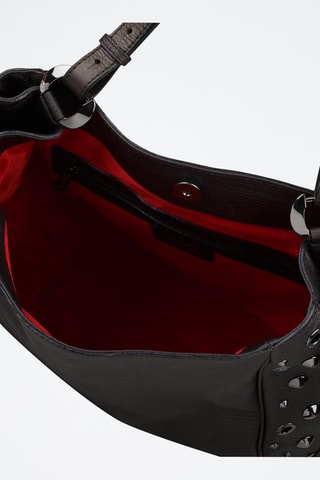 Sac porté épaule en cuir - Noir