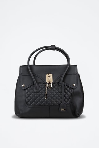 Sac shopping en cuir - Noir