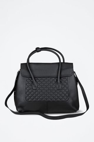 Sac shopping en cuir - Noir