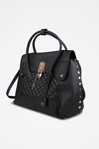 Sac shopping en cuir - Noir