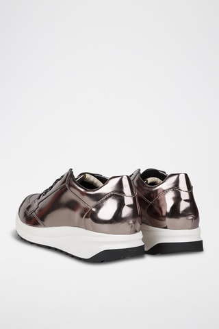 Sneakers compensées - Métallisé
